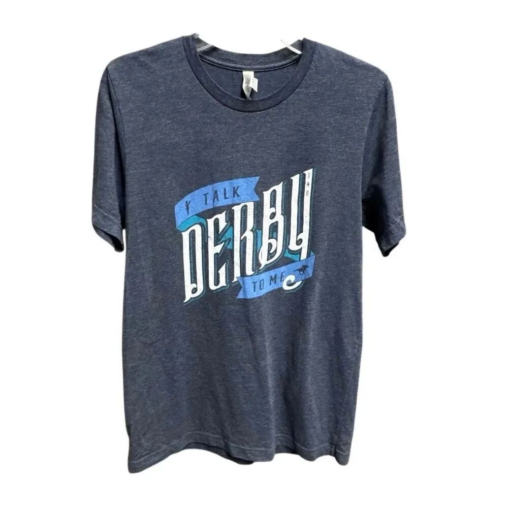 Talk Derby Heather Blue TShirt Sz Medium NEW